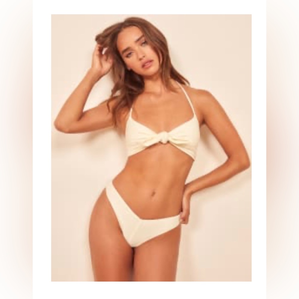 Reformation Swim - Bikini Set White - Hermosa Top(S), Matador Bottom(M)- NWT